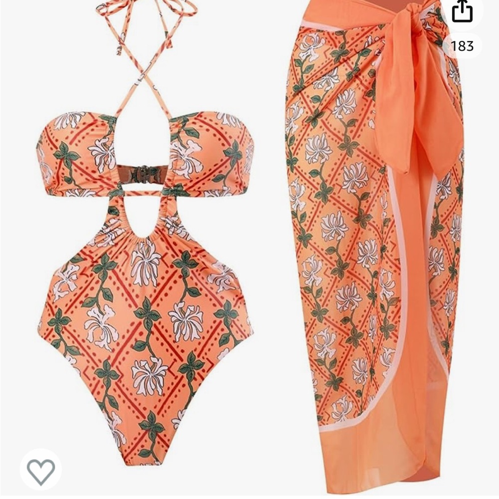 NWT swimsuit and matching sarong